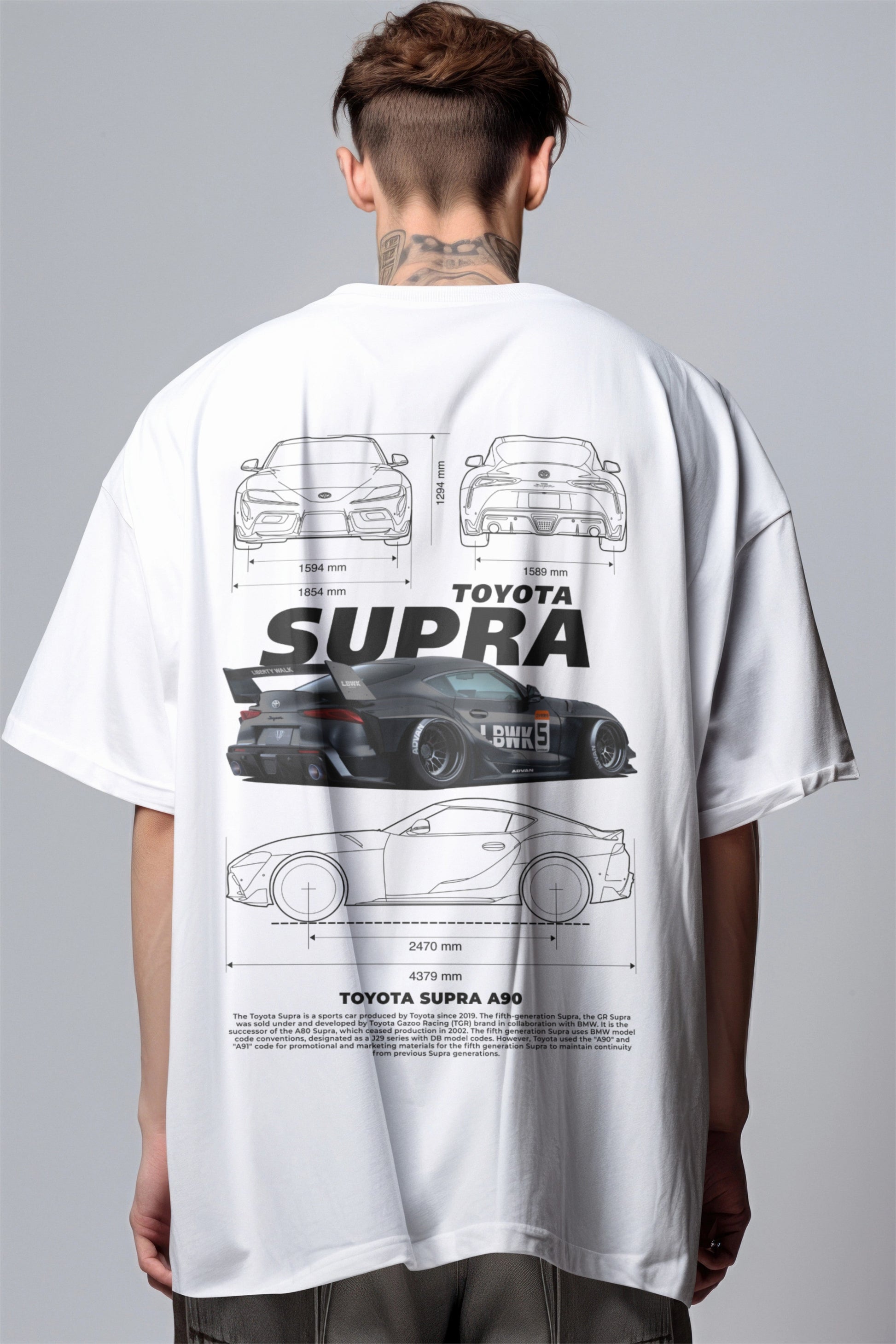 Toyota Supra Drift edition Graphic Printed Oversized T-shirt Harble Outfits