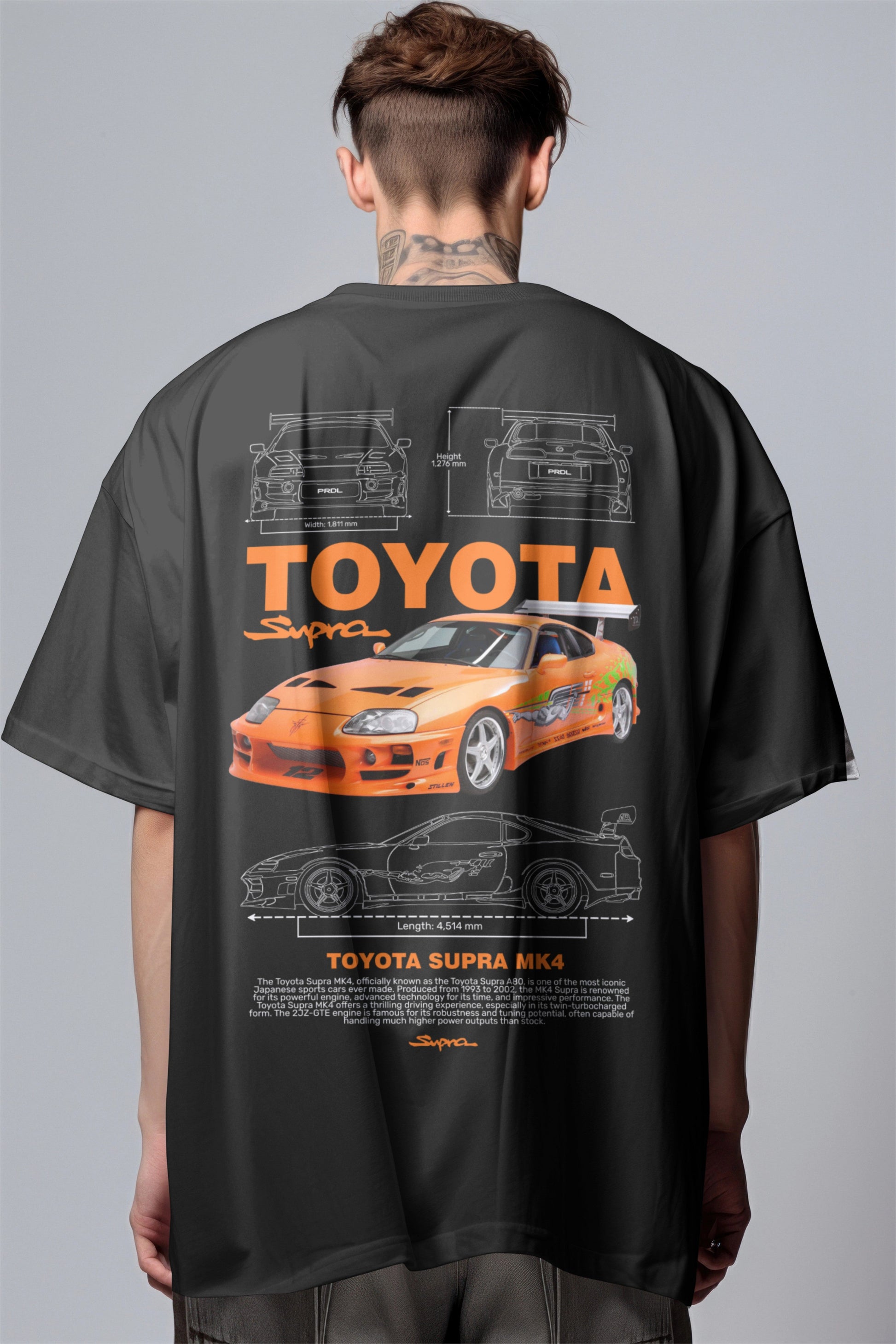 Toyota Supra MK4 Graphic Printed Oversized T-shirt Harble Outfits