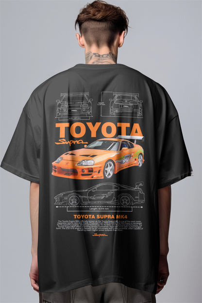 Toyota Supra MK4 Graphic Printed Oversized T-shirt Harble Outfits