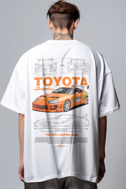 Toyota Supra MK4 Graphic Printed Oversized T-shirt Harble Outfits