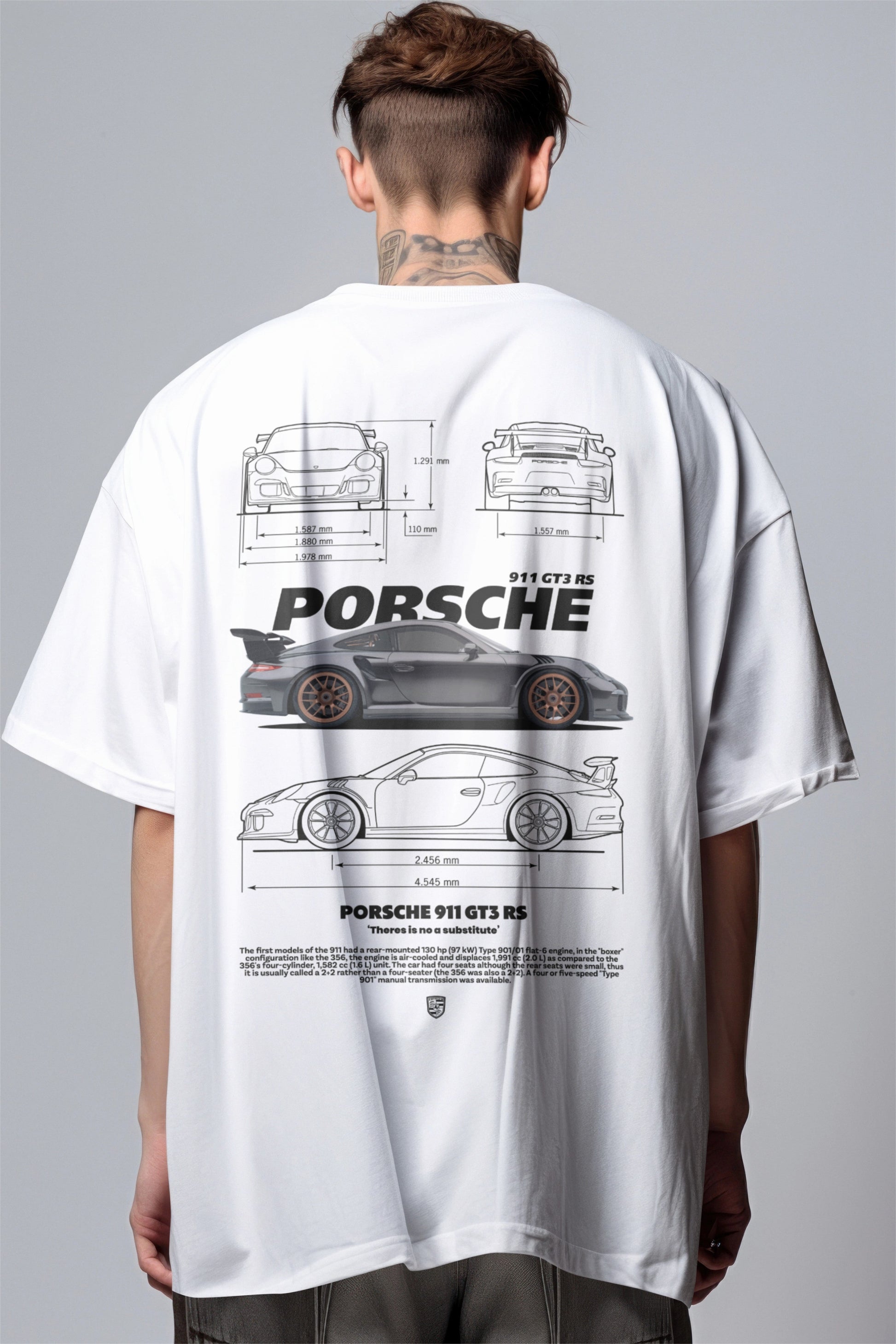 Porsche 911 GT3 RS Graphic Printed Oversized T-shirt Harble Outfits