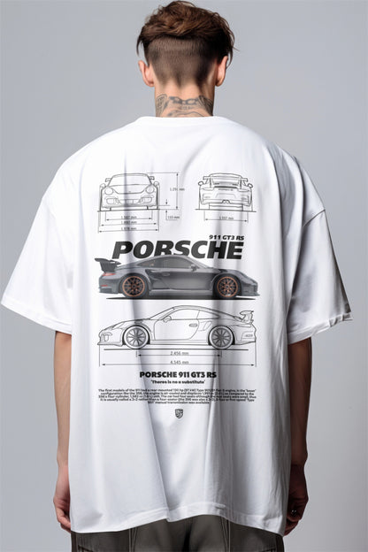 Porsche 911 GT3 RS Graphic Printed Oversized T-shirt Harble Outfits