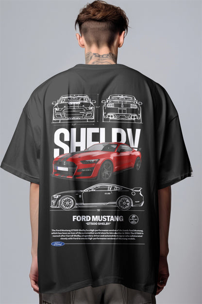 Mustang Shelby GT500 Graphic Printed Oversized T-shirt Harble Outfits