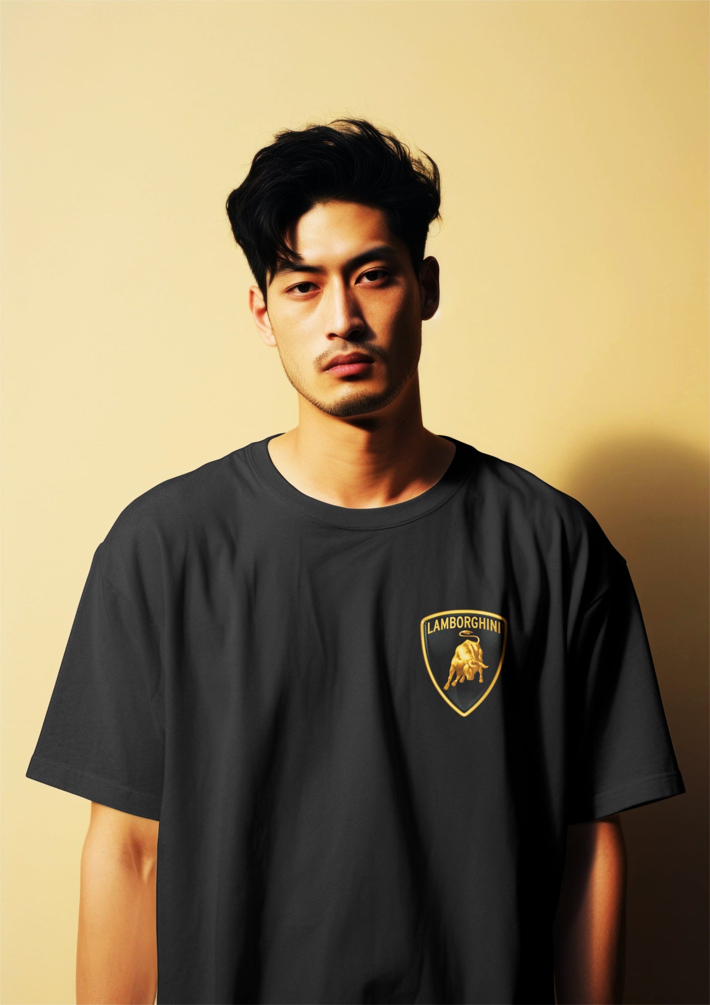 Lamborghini Huracan Yellow Graphic Printed Oversized T-shirt Harble Outfits