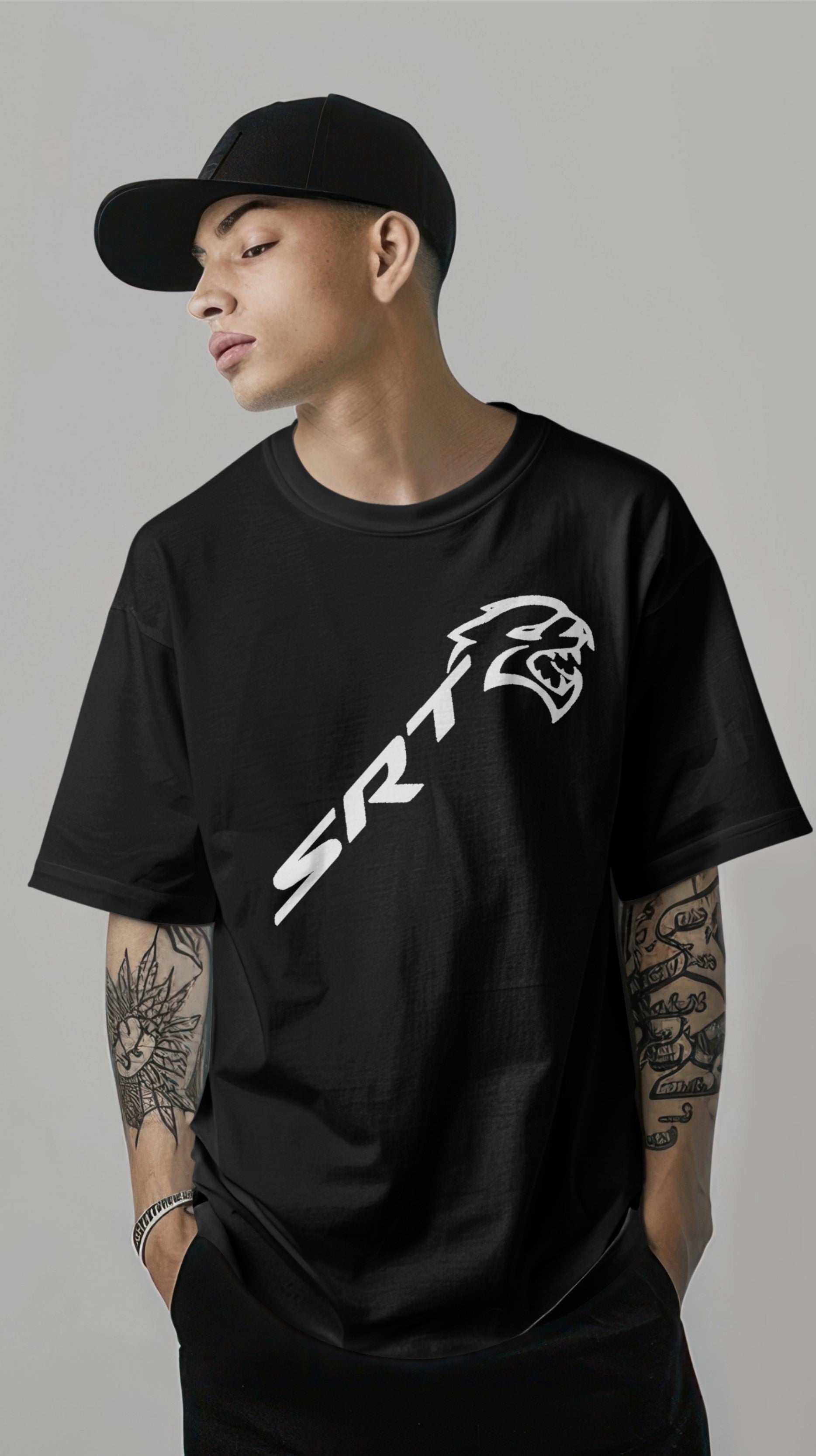 Dodge Challenger SRT Graphic Printed Oversized T-shirt Harble Outfits