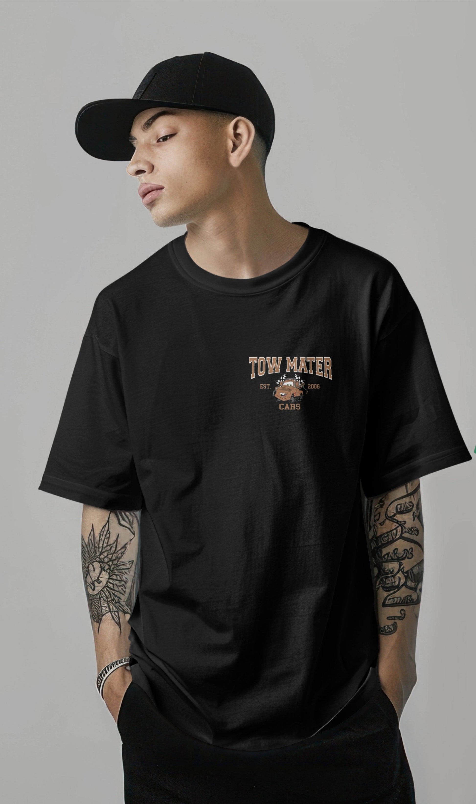 Tow Mater Graphic Printed Oversized T-shirt – Rusty But Reliable Edition Harble Outfits