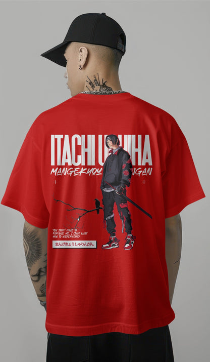 Itachi Anime Graphic Printed Oversized T-shirt Harble Outfits