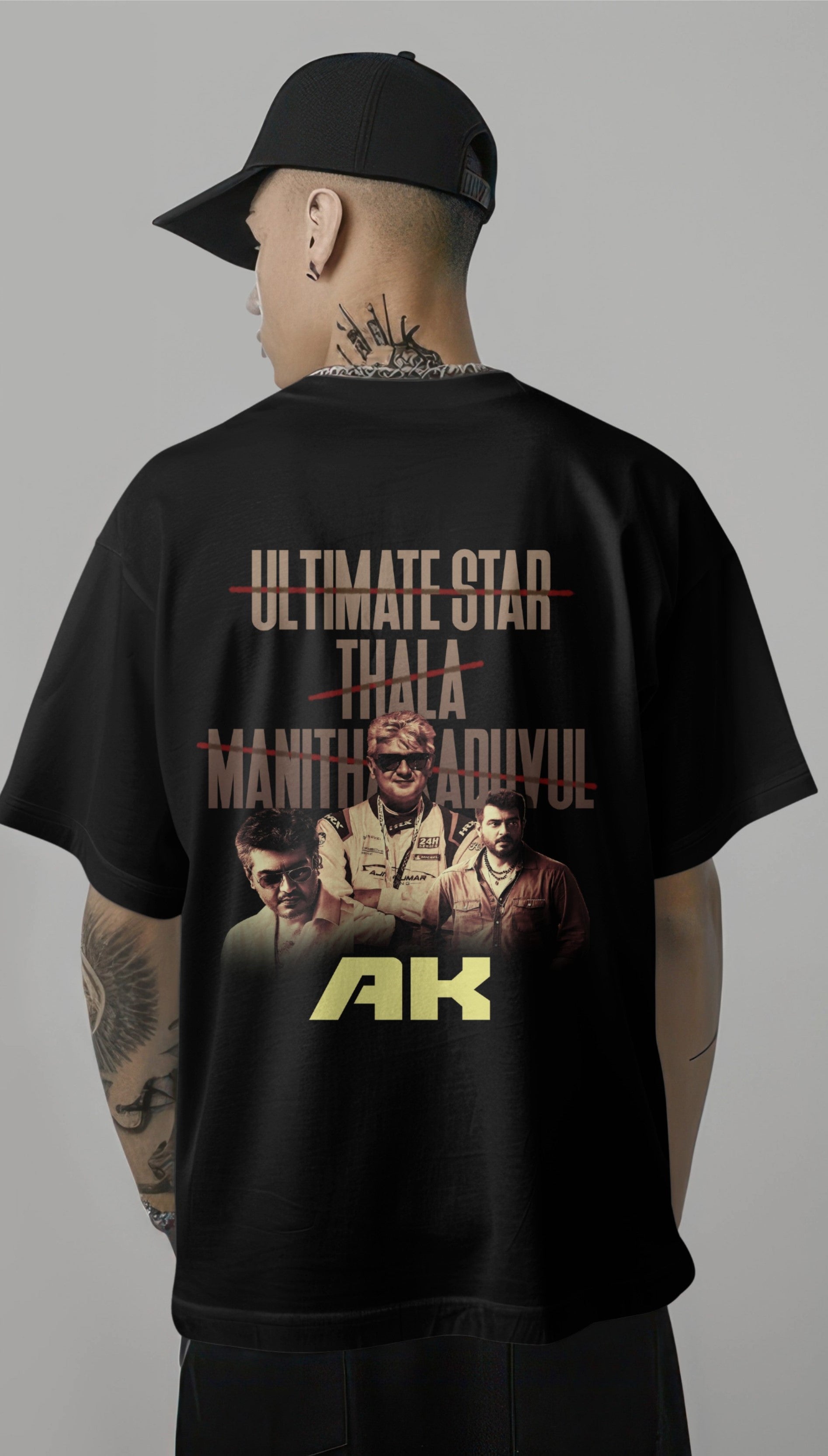 Ajith Kumar - Thala Legacy Oversized T-Shirt - AK Tribute Edition Harble Outfits