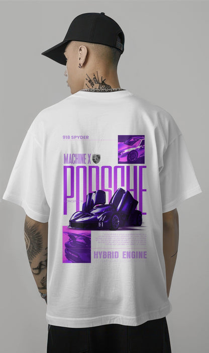Porsche Graphic Printed Oversized T-Shirt Harble Outfits