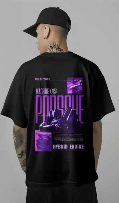 Porsche Graphic Printed Oversized T-Shirt Harble Outfits