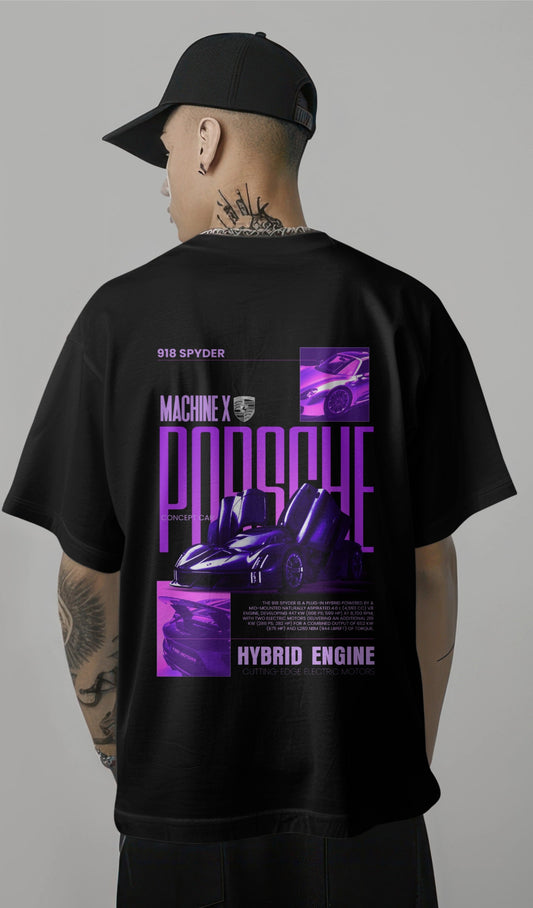 Porsche Graphic Printed Oversized T-Shirt Harble Outfits