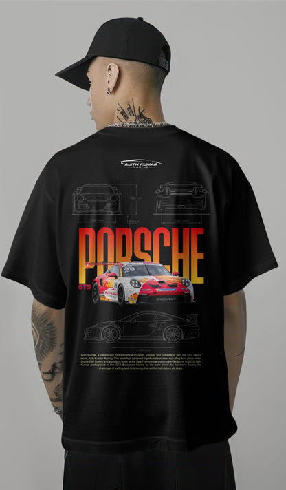 Ajith Kumar Racing Graphic Printed Oversized T-shirt Harble Outfits