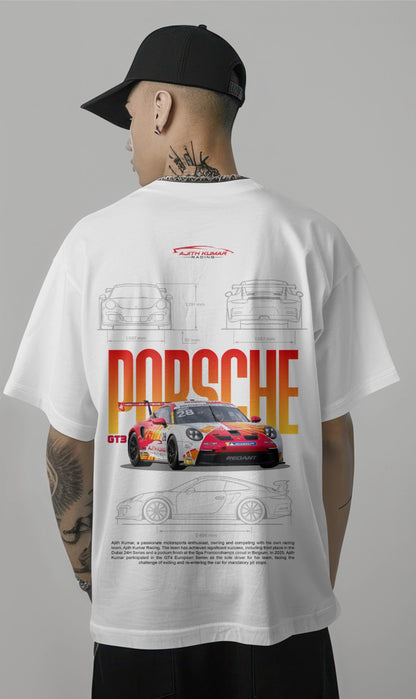 Ajith Kumar Racing Graphic Printed Oversized T-shirt Harble Outfits