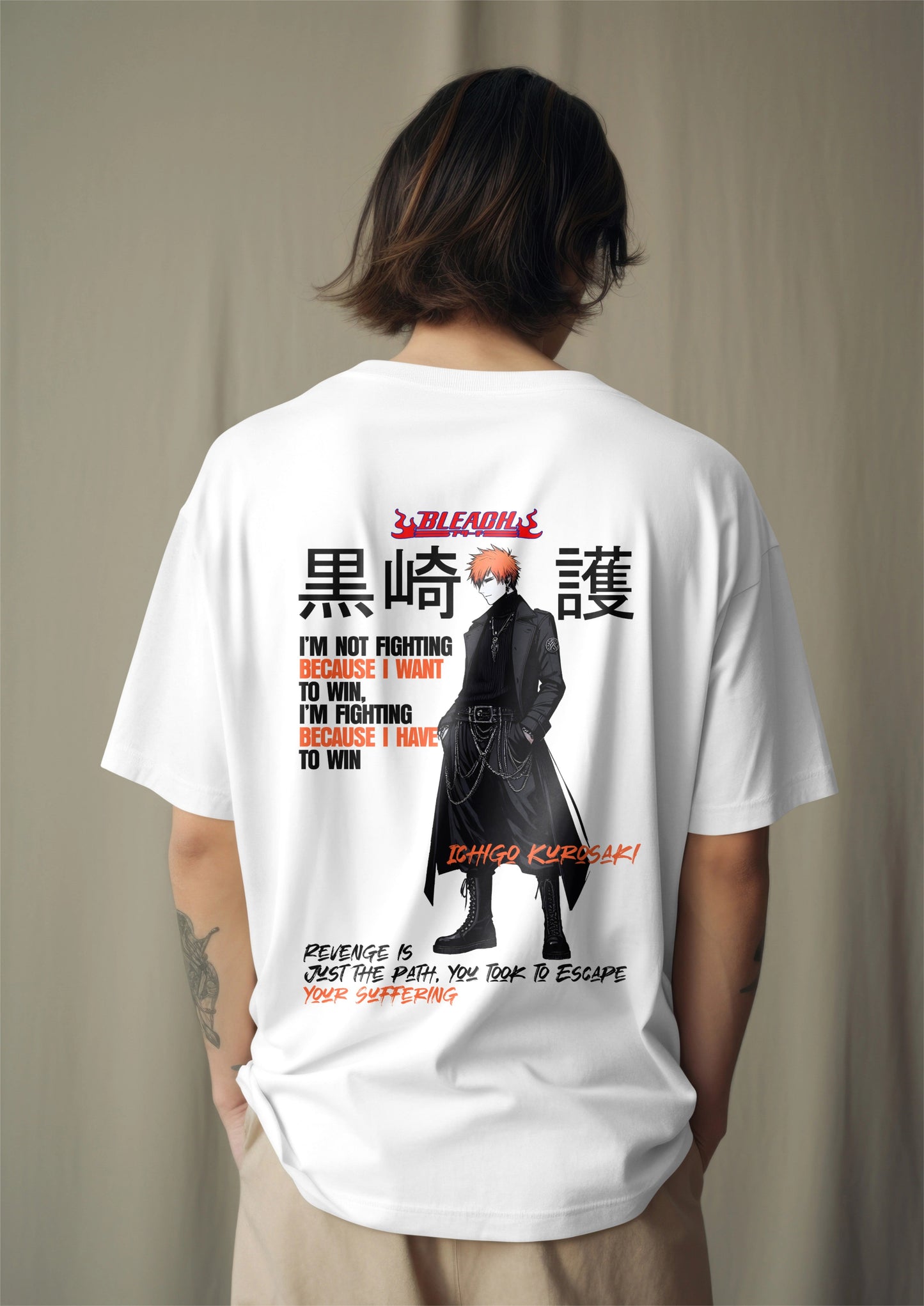 Ichigo Graphic Printed Oversized  T-shirt Harble Outfits