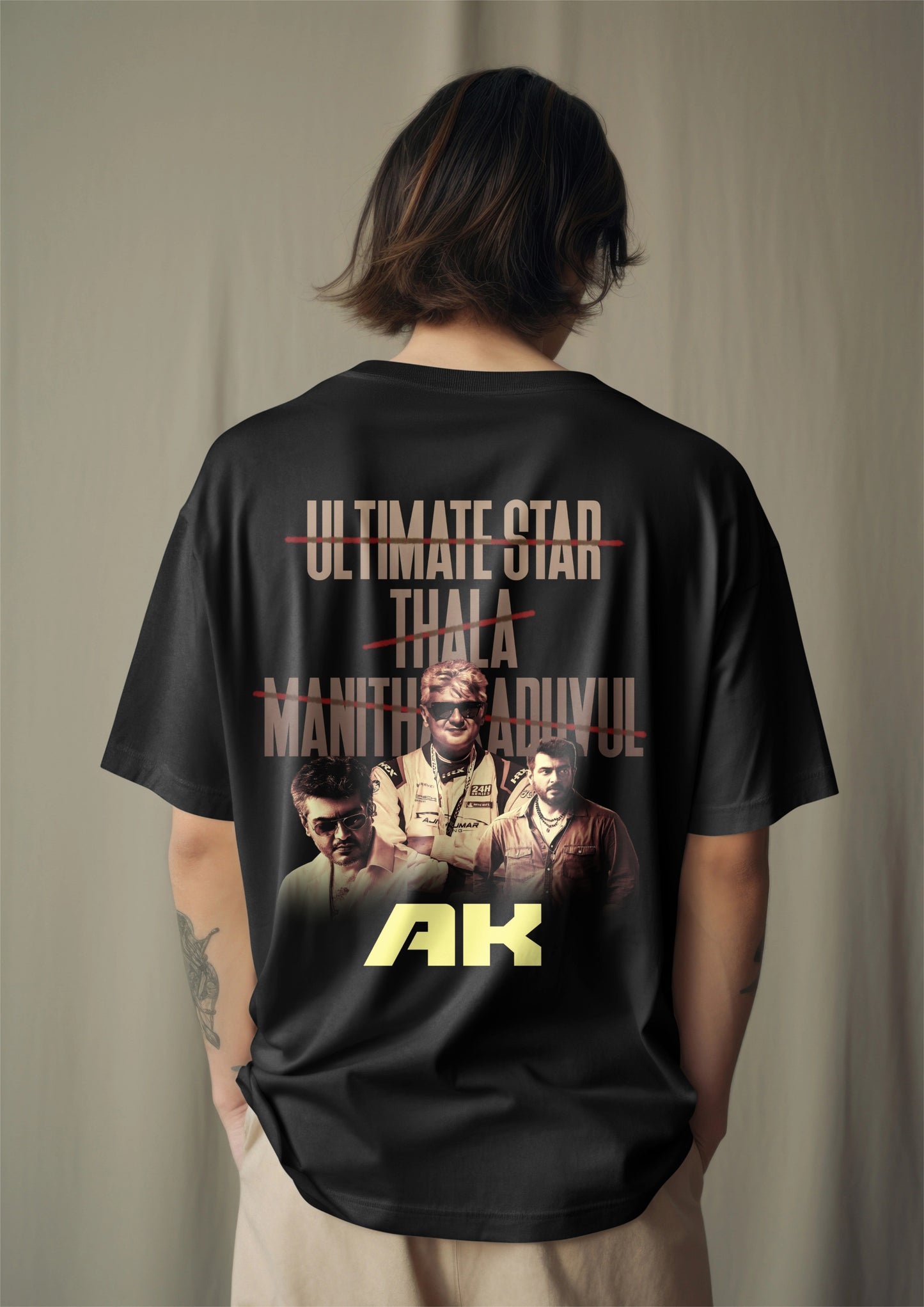 Ajith Kumar - Thala Legacy Oversized T-Shirt - AK Tribute Edition Harble Outfits