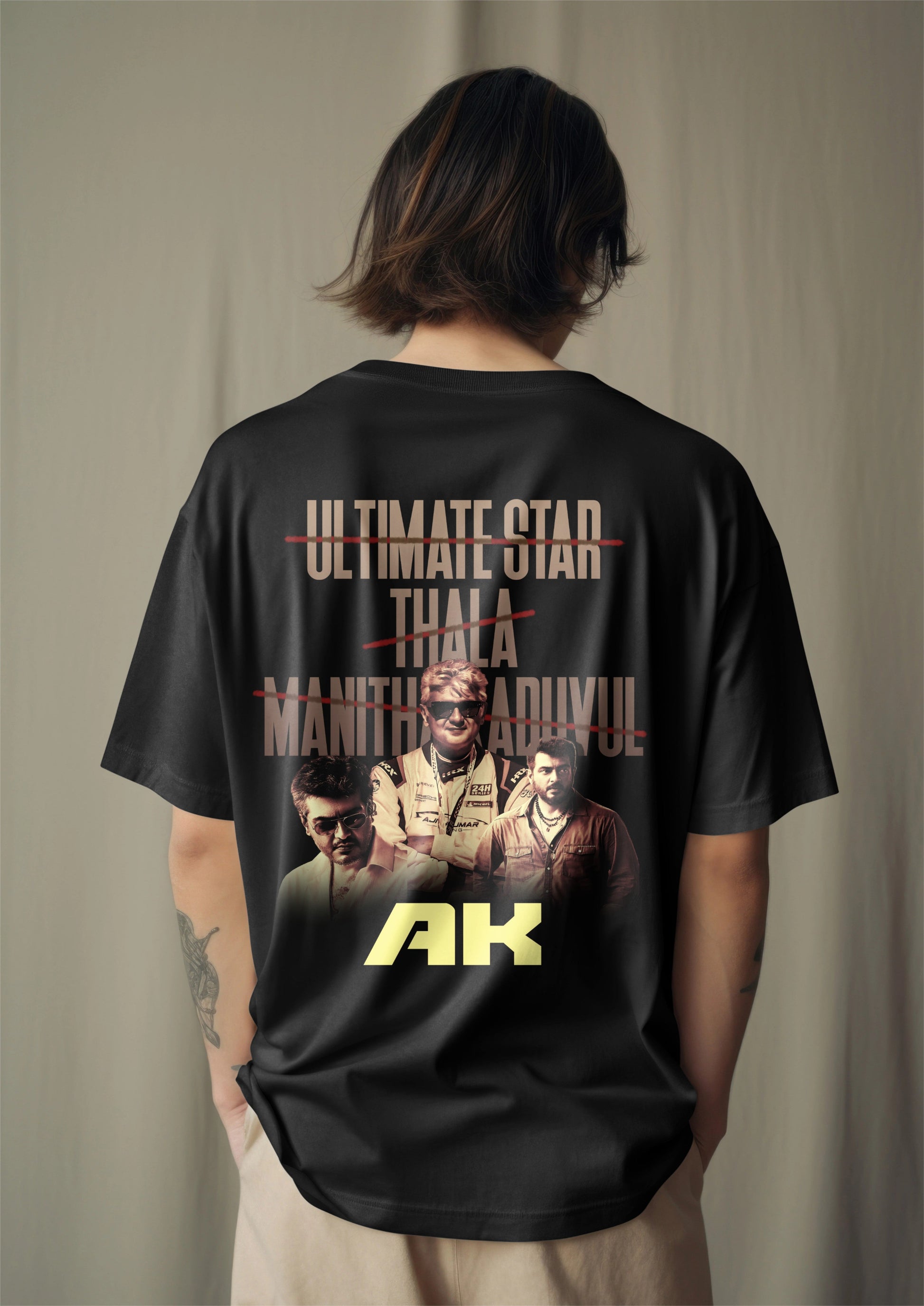 Ajith Kumar - Thala Legacy Oversized T-Shirt - AK Tribute Edition Harble Outfits