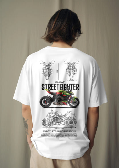 Ducati Street Fighter Graphic Printed Oversized T-shirt Harble Outfits