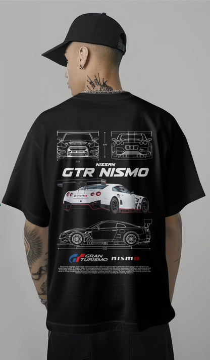 GT-R Nismo Blueprint Oversized T-Shirt Harble Outfits
