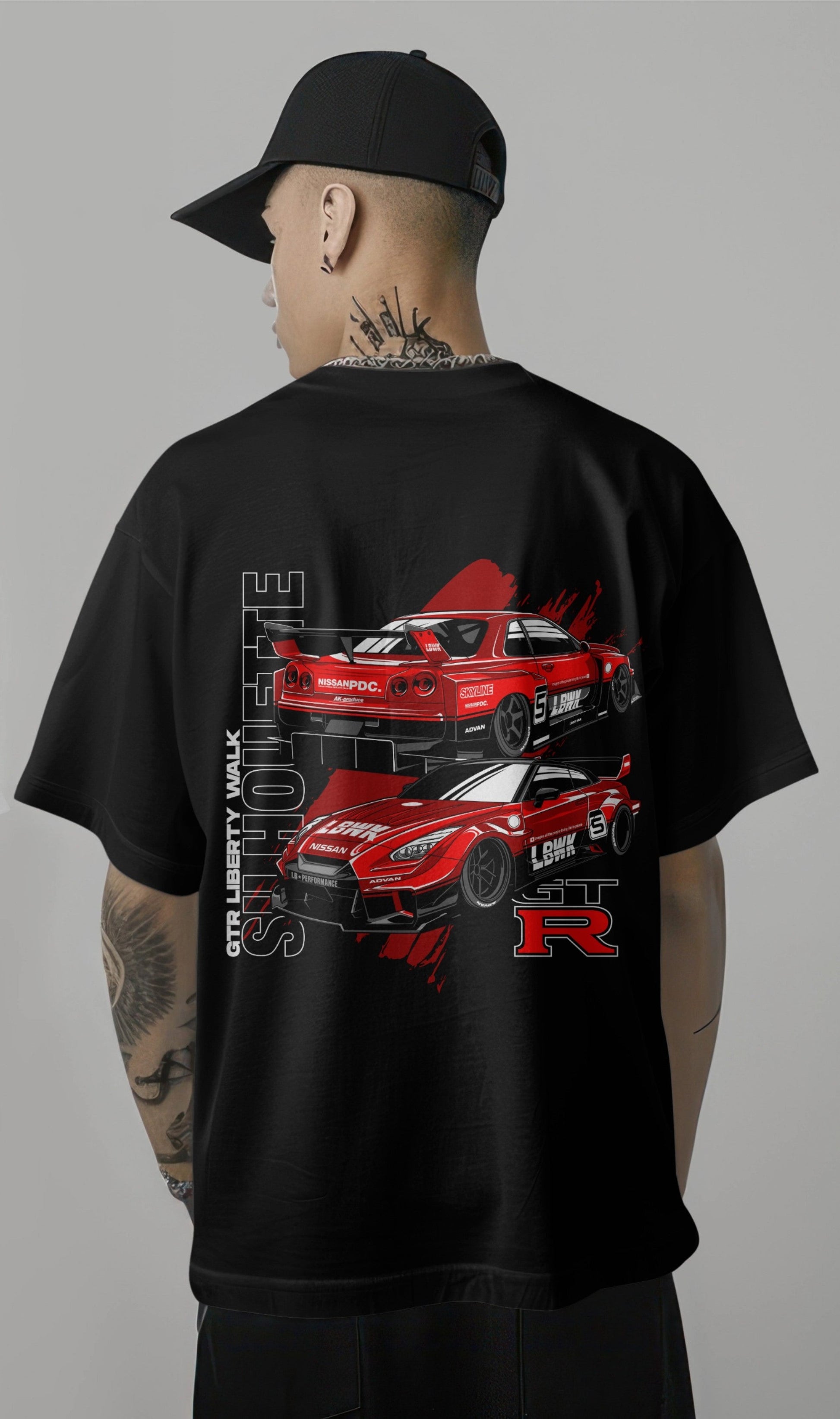 Liberty Walk GT-R Silhouette Oversized T-Shirt Harble Outfits