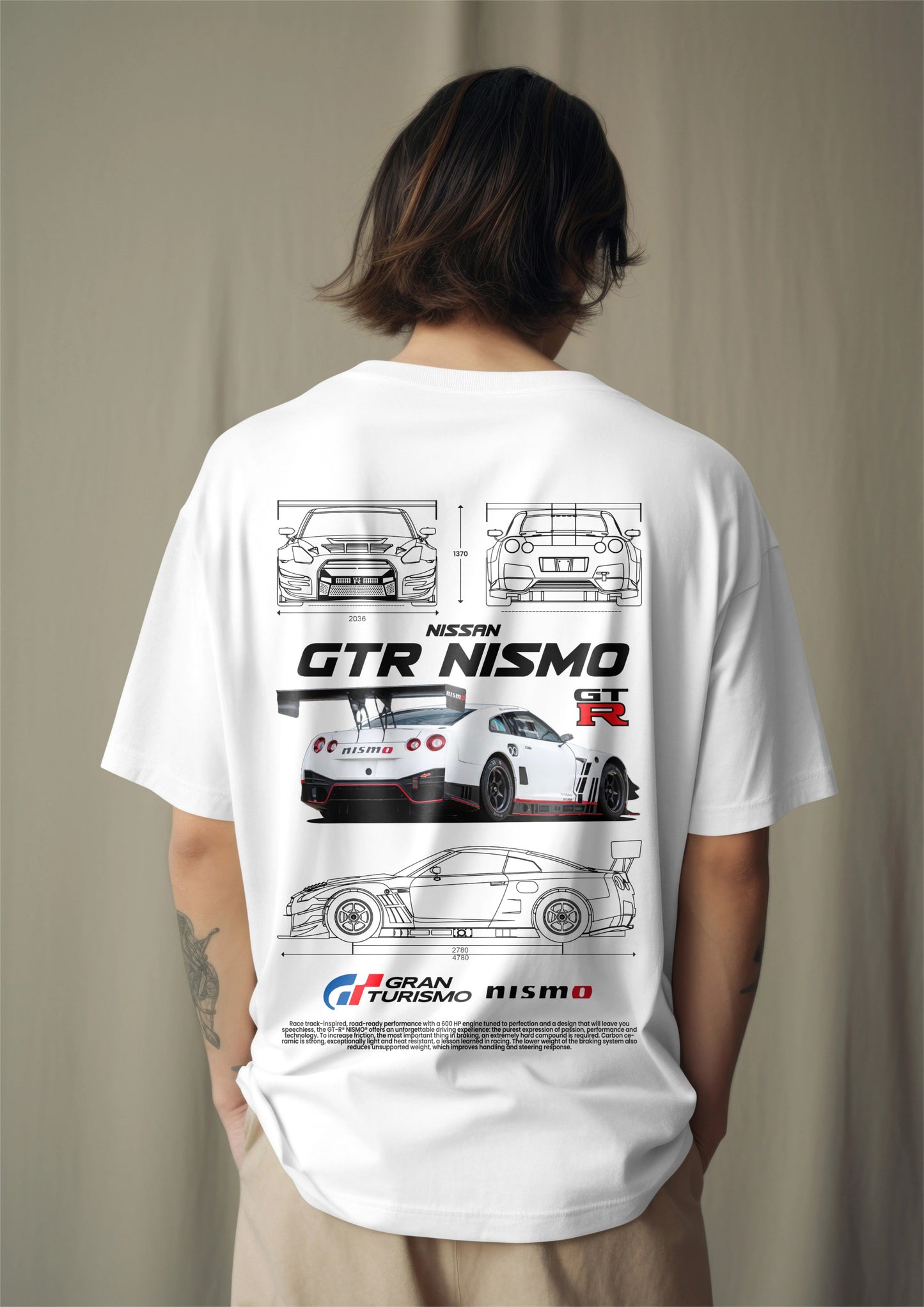 GT-R Nismo Blueprint Oversized T-Shirt Harble Outfits
