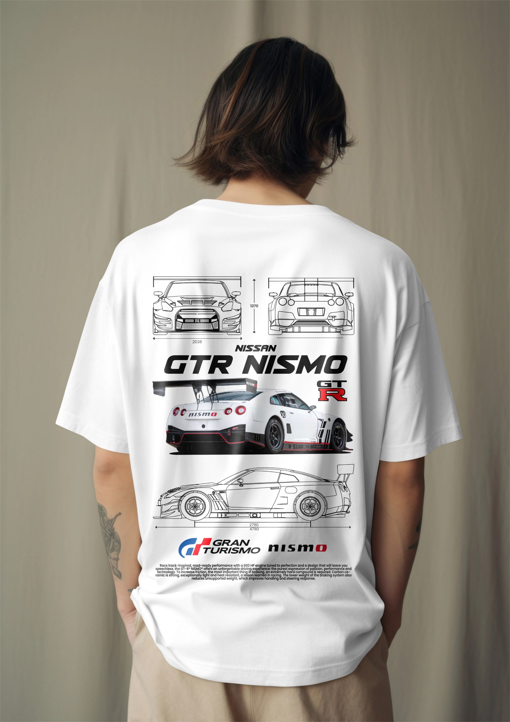 GT-R Nismo Blueprint Oversized T-Shirt Harble Outfits