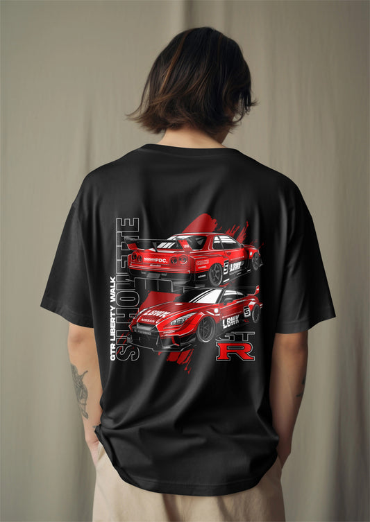 Liberty Walk GT-R Silhouette Oversized T-Shirt Harble Outfits