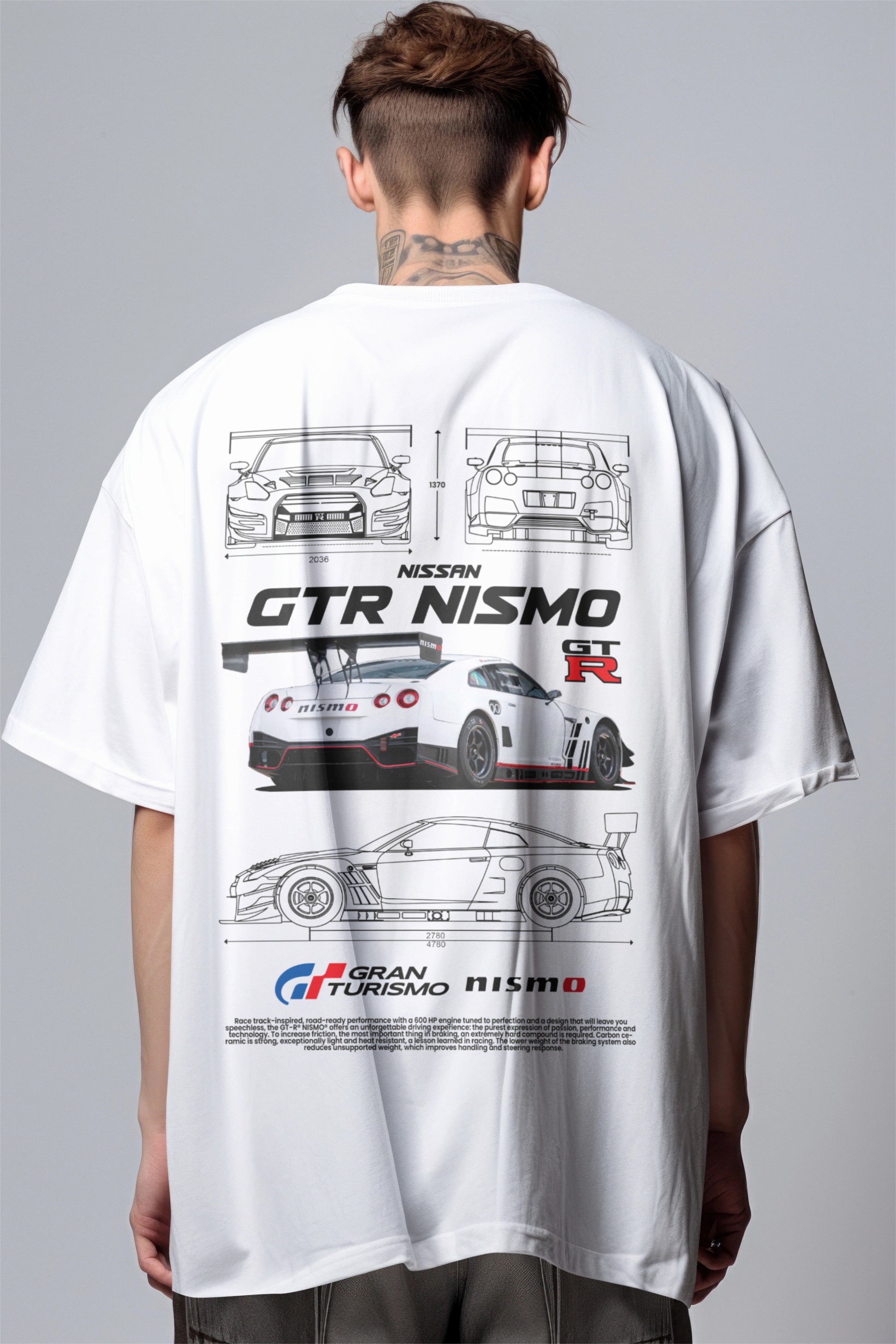 GT-R Nismo Blueprint Oversized T-Shirt Harble Outfits