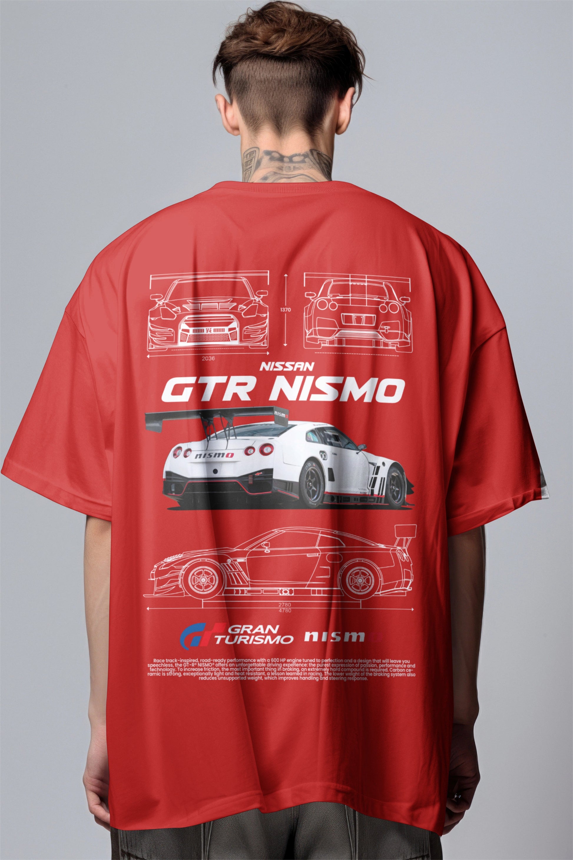 GT-R Nismo Blueprint Oversized T-Shirt Harble Outfits