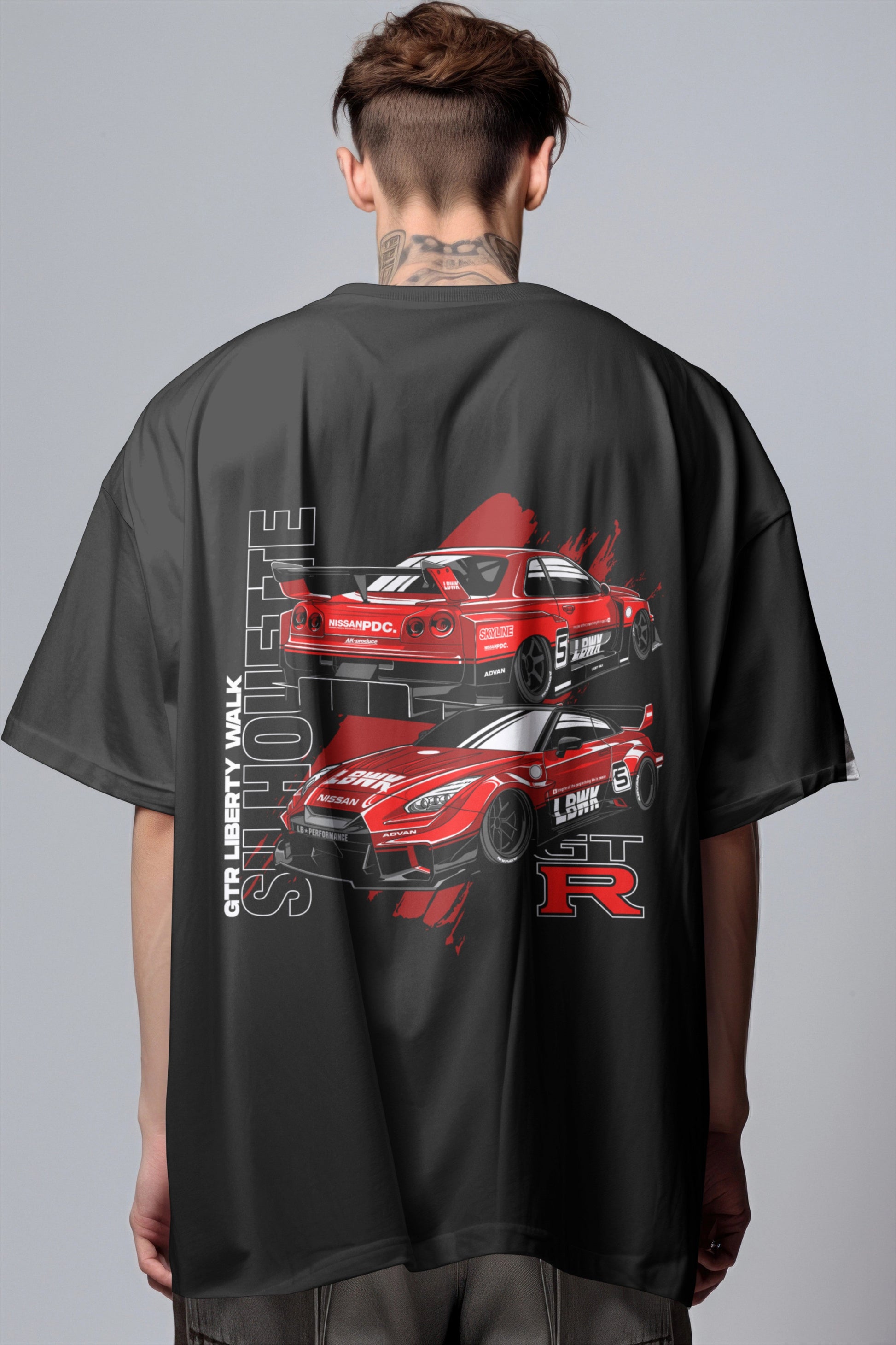 Liberty Walk GT-R Silhouette Oversized T-Shirt Harble Outfits