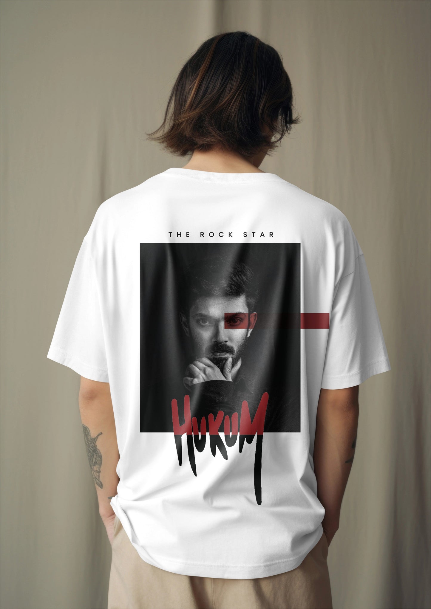 Hukum Anirudh Oversized T-Shirt – White Edition Harble Outfits