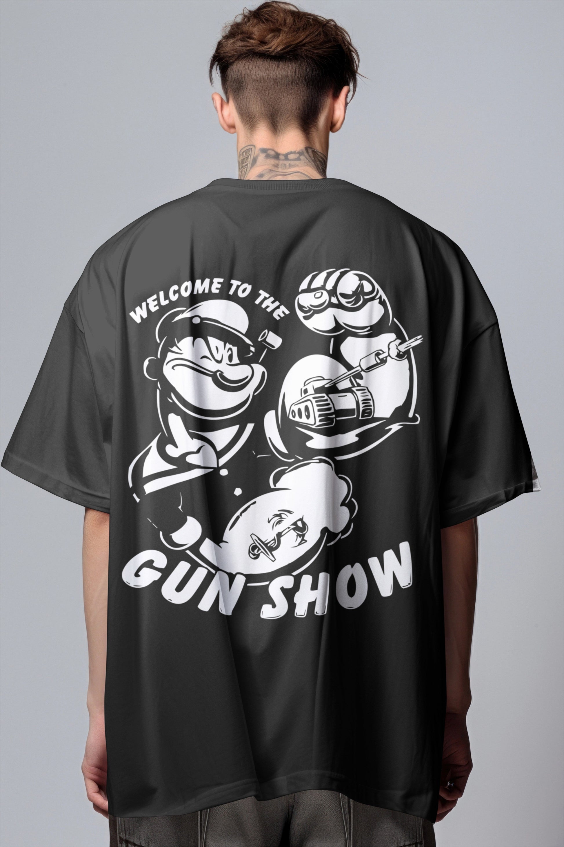 Popeyes Welcome to the Gun Show Oversized T-Shirt Harble Outfits