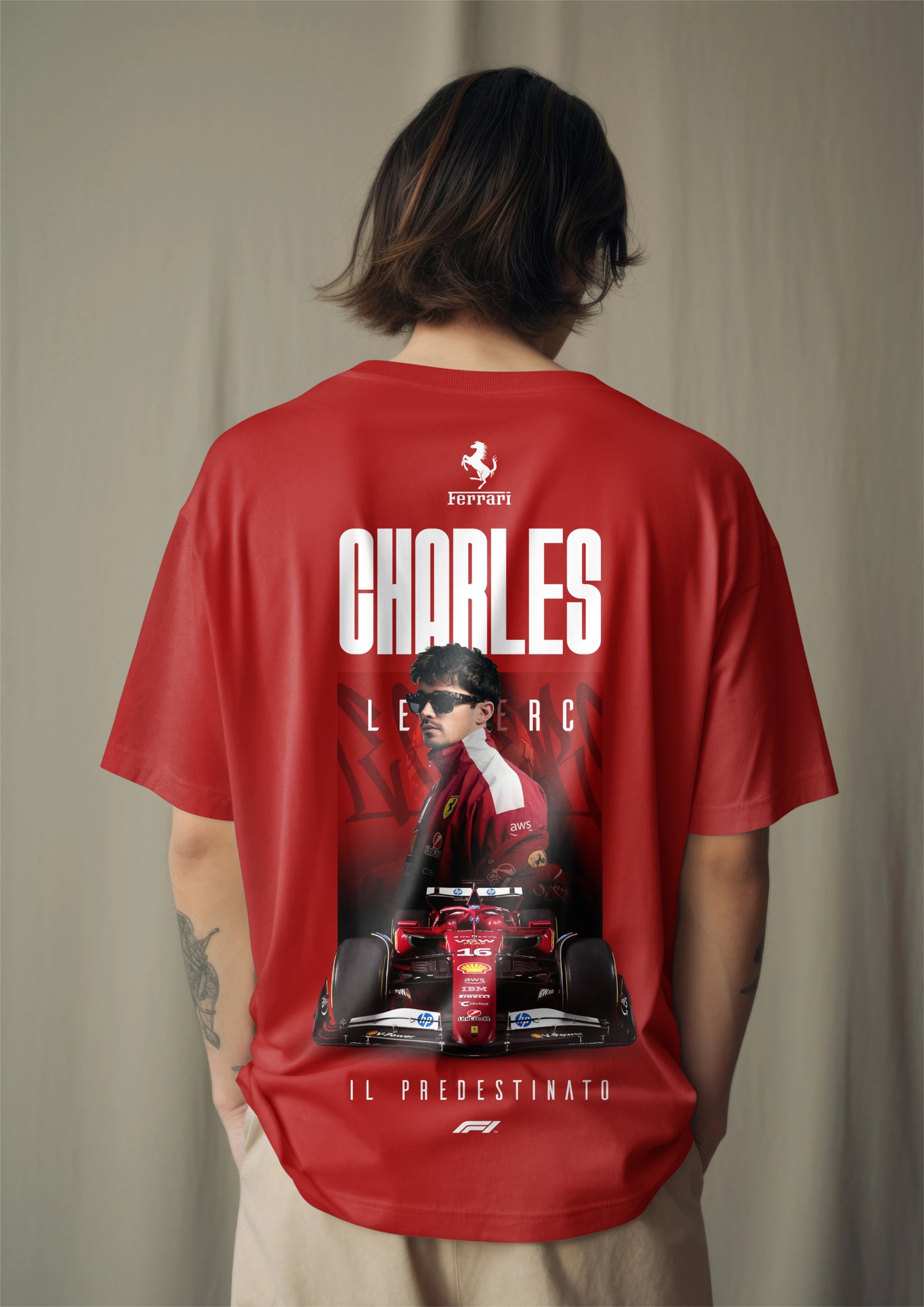 Charles Leclerc Ferrari Oversized T-Shirt