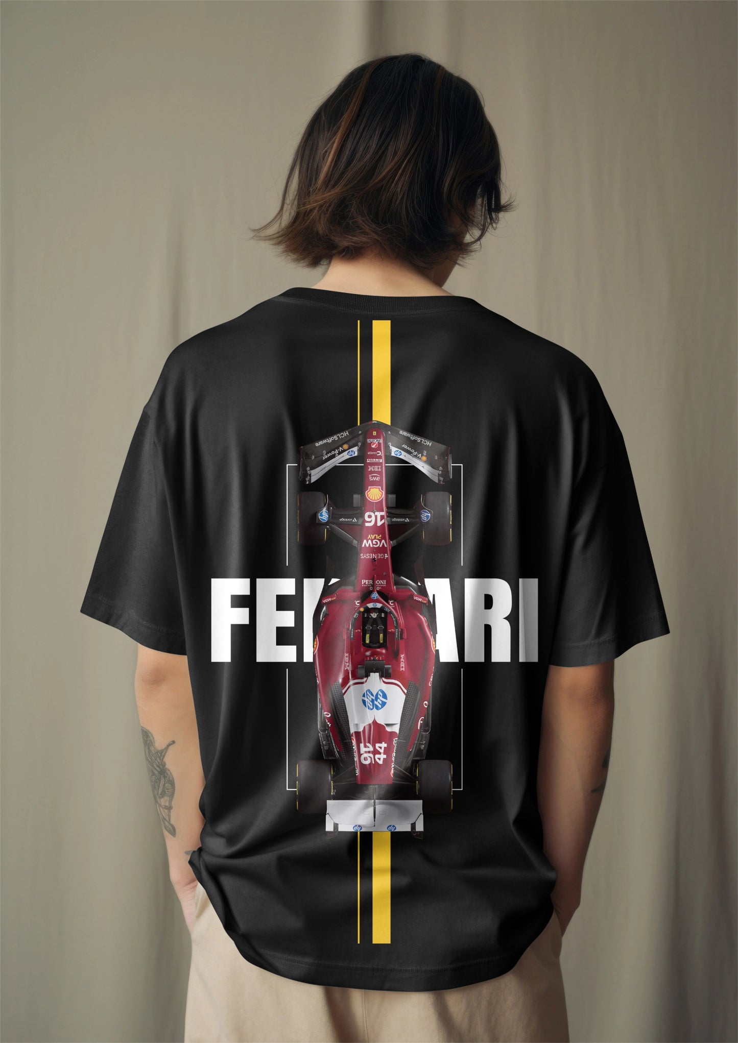 Ferrari F1 Oversized T-Shirt – Speed Machine Edition Harble Outfits