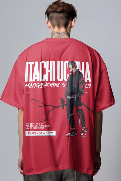 Itachi Anime Graphic Printed Oversized T-shirt Harble Outfits