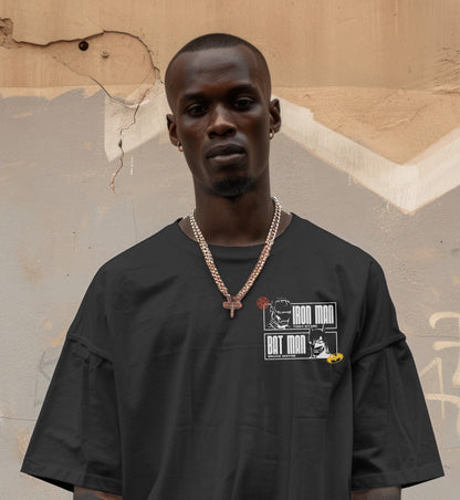 Iron Man vs Batman – "Billionaire Superheroes" Oversized T-Shirt Harble Outfits